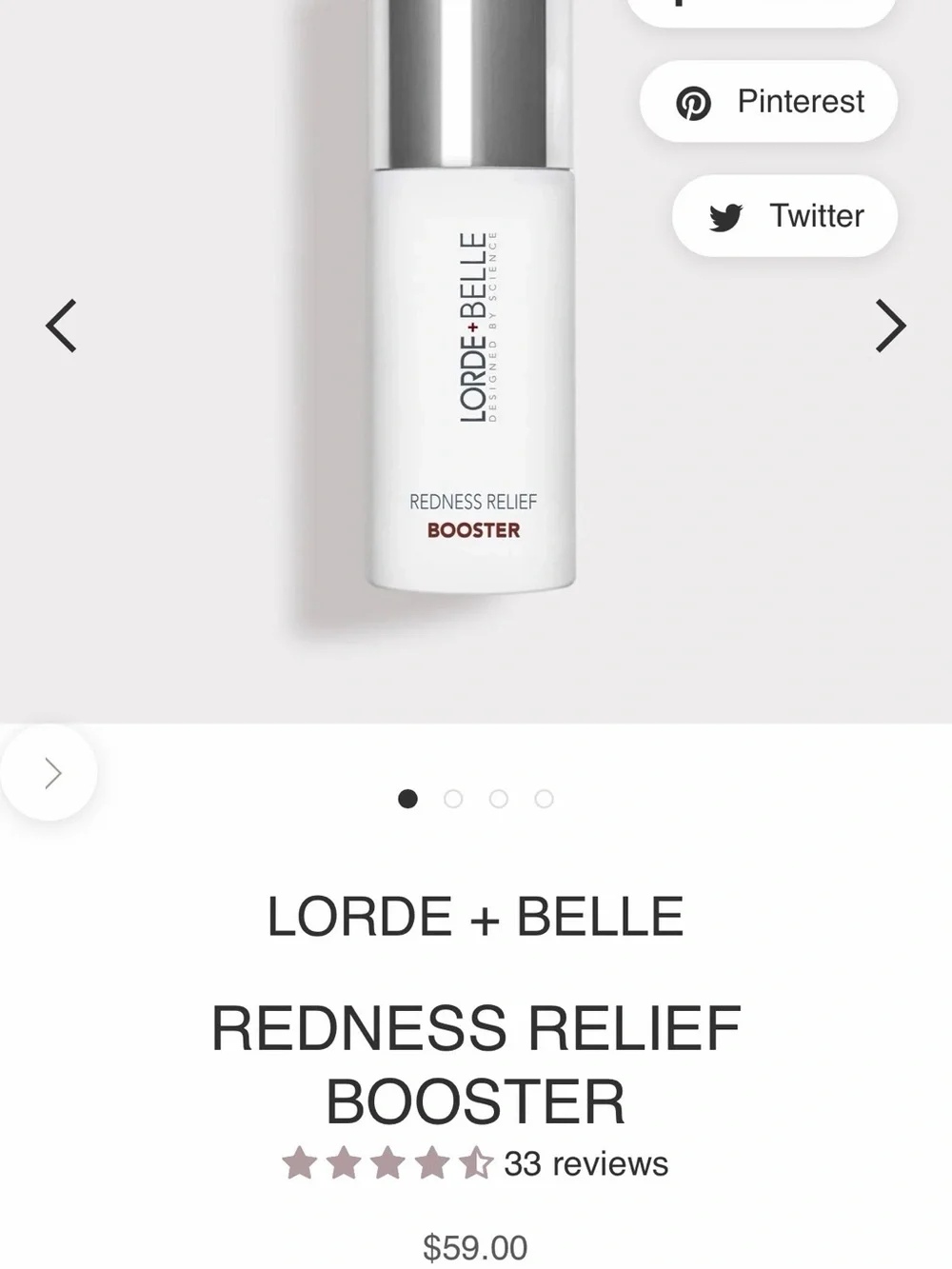 LORDE + BELLE Redness Relief Booster Retail $59 NEW IN BOX - White Skincare